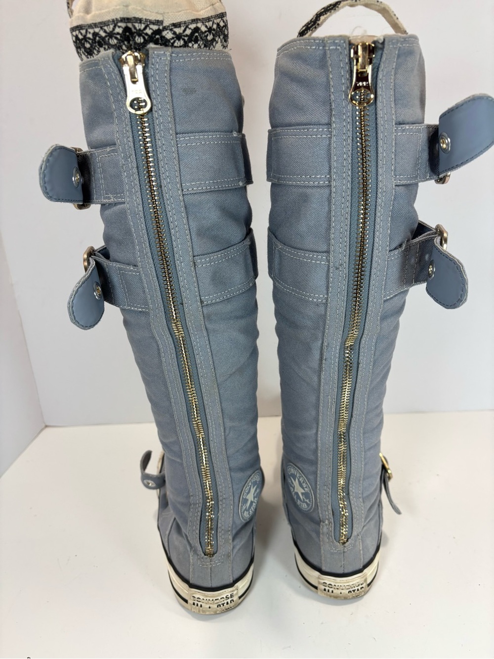 Converse Chuck Taylor All Star XXHi Buckles Knee-High Boots Blue Women 5.5 Y2K - Picture 7 of 12